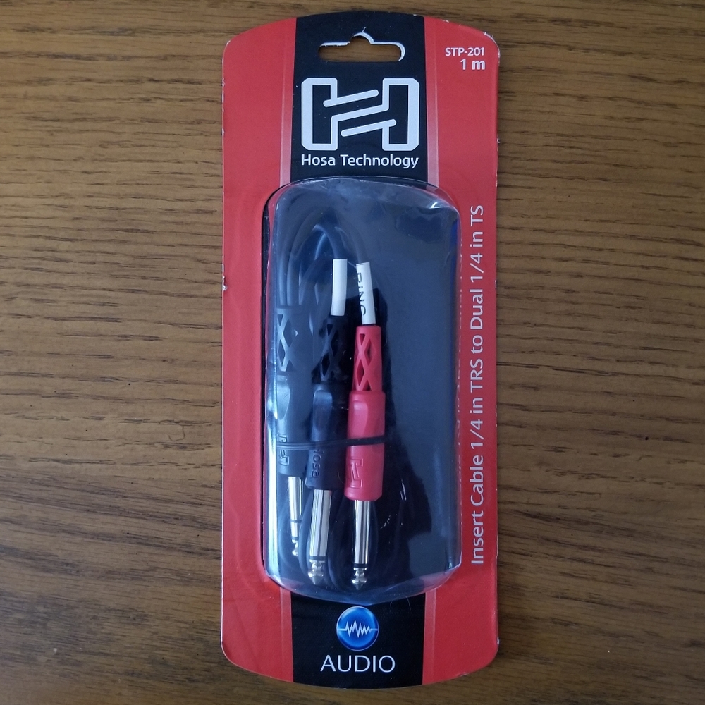 Hosa 1/4" TRS - 2 1/4" TS Cord - STP-201